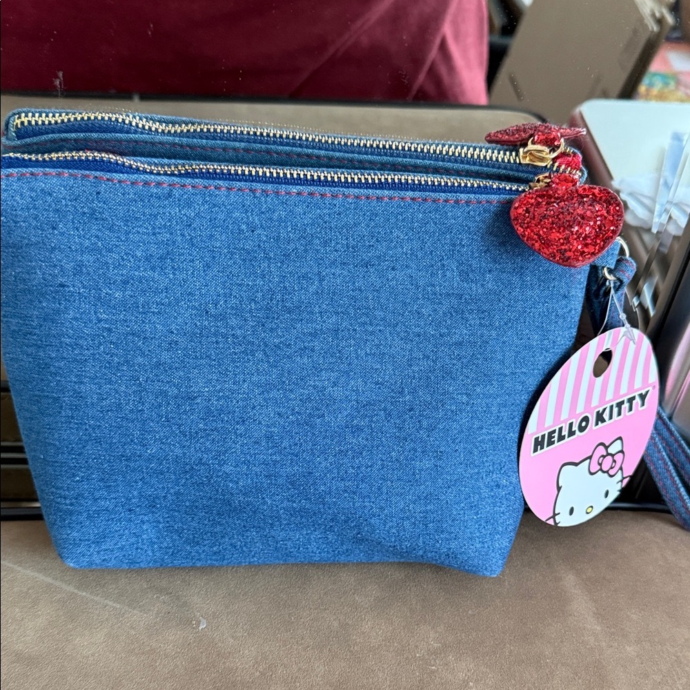 Hello Kitty Blue Denim Bag with Red Details - Picture 3 of 4